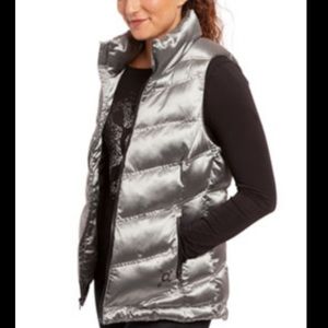OTF- silver metallic vest